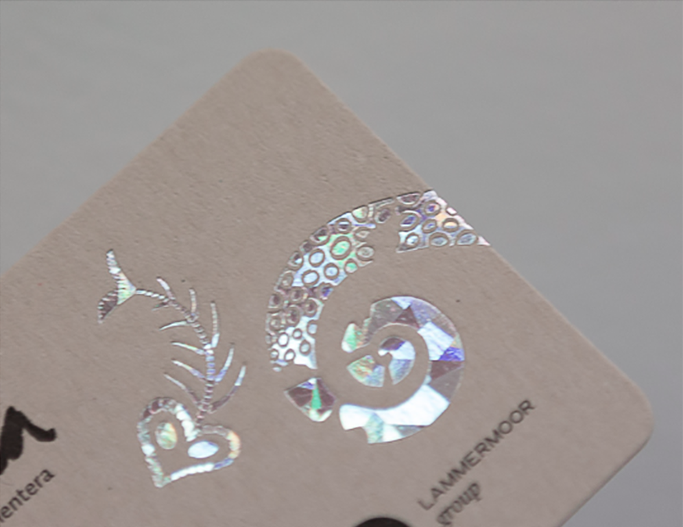Holographic stamping.
