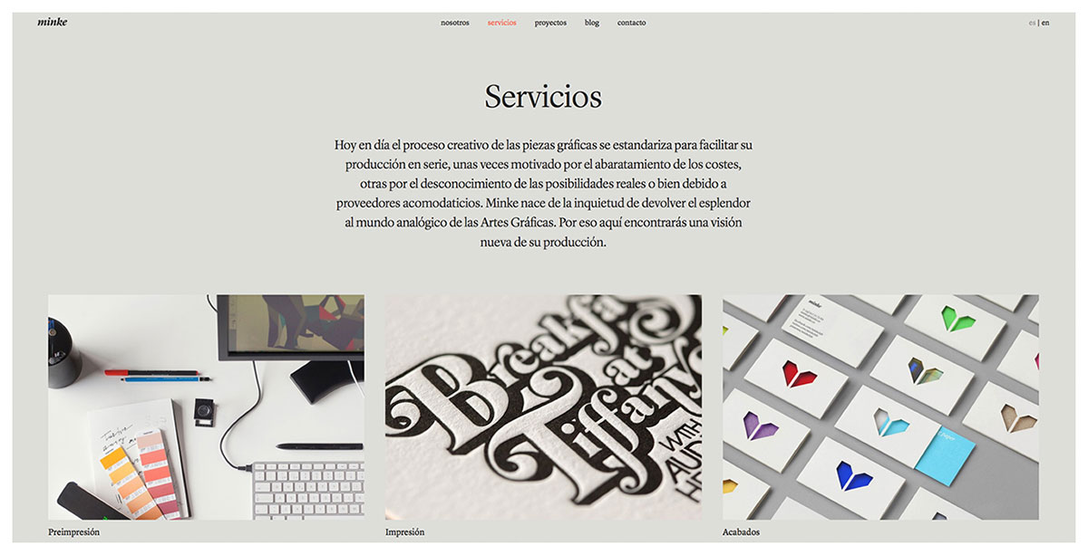 Services of Minke web