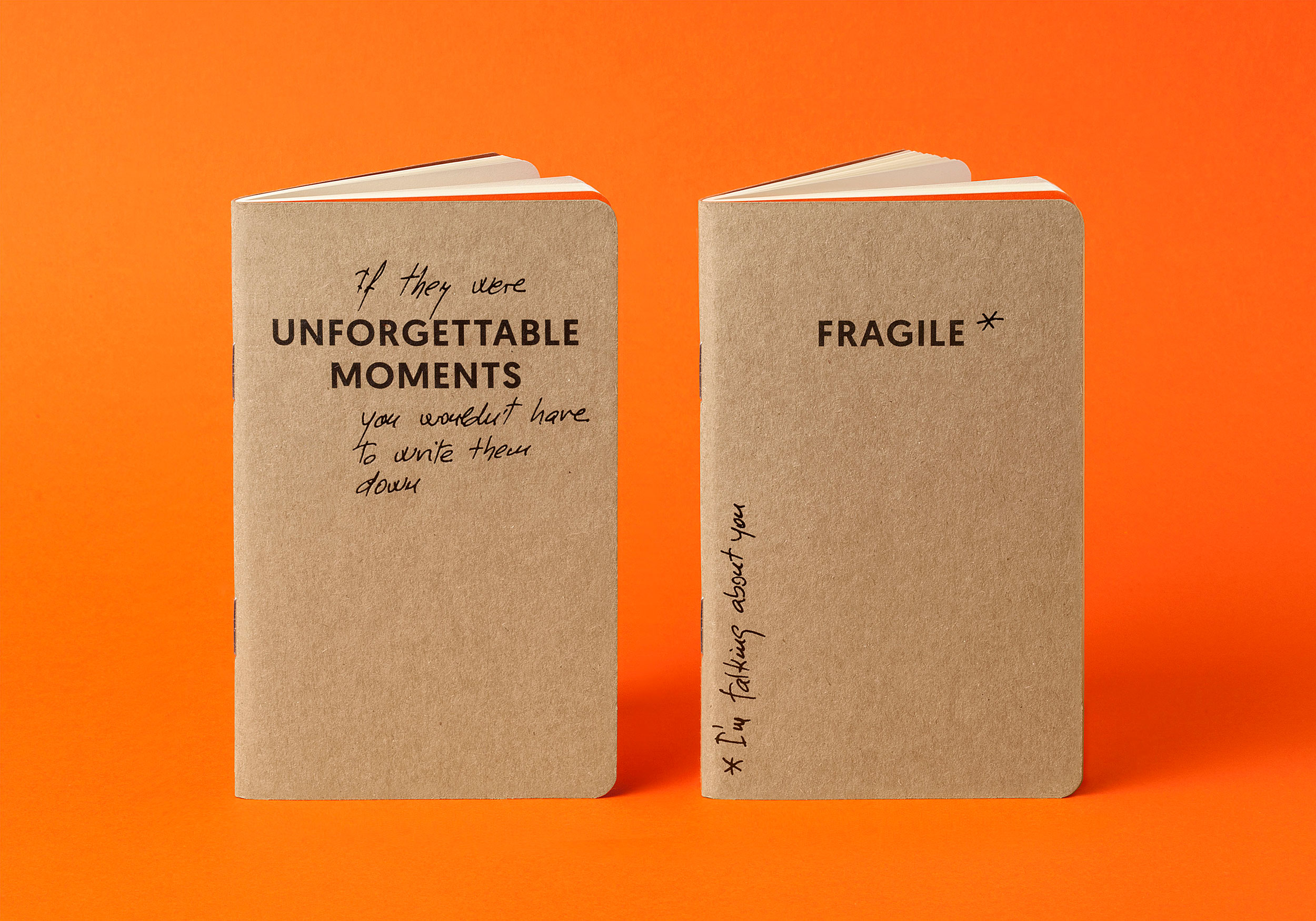 Unforggetable y Fragile Raw Notebooks